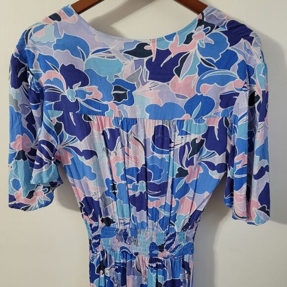 Anthropologie Abel The Label High-low Maxi Dress Tropical Violet Size Small - Picture 10 of 11